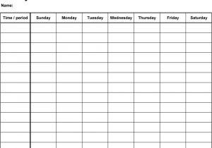Saturday to Friday Calendar Template Printable Monday Through Friday Template Bing