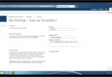 Save Site as Template Sharepoint 2013 Sharepoint 2013 How to Save Your Site as A Template Youtube