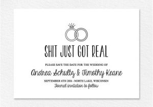 Save the Date Email Template Free Uk Funny Save the Date Printable Shit Just Got Real Wedding