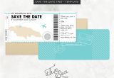 Save the Date Passport Template Boarding Pass Save the Date Template Invitation