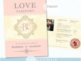 Save the Date Passport Template Wedding Passport Postcard Save the Date Vintage by Diyavenue
