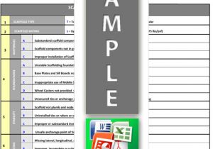 Scaffold Inspection Checklist Free Template Health Safety forms Construction Templates