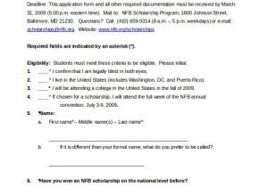 Scholarship Guidelines Template Scholarship Application