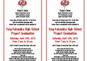 School Fundraiser Flyer Templates King Kekaulike High School Project Graduation Fundraiser Flyer