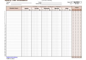 School Register Template Spreadsheet Free attendance Tracking Templates and forms