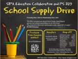 School Supply Drive Flyer Template Free School Supply Drive