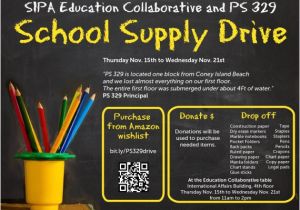 School Supply Drive Flyer Template Free School Supply Drive