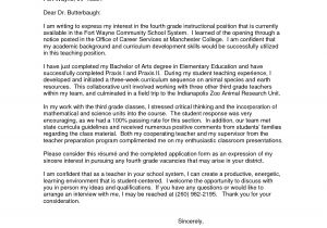 School Teacher Job Application Resume Sample Of Elementary Teacher Cover Letter Working In Urban