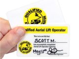 Scissor Lift Certification Card Template Qualified Aerial Lift Operator Certification Wallet Card