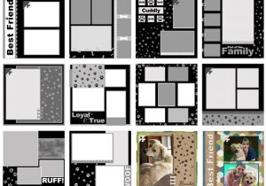 Scrapbook Layout Templates 12×12 Scrapsimple Digital Layout Album Templates Puppy Love