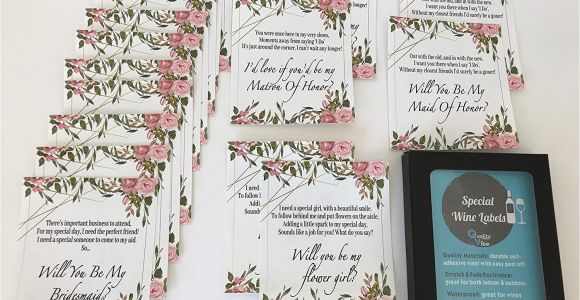 Scratch Card Wedding Favours Poem Set Of 16 Labels Will You Be My Bridesmaid Matron Of Honor Maid Of Honor Flower Girl with Poems ask Bridesmaids Using Beautiful Poems On Labels