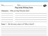 Script Writing Template for Kids Play Script Writing Frame Play Role Play Writing Aid