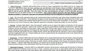 Seasonal Contract Template 20 Snow Plowing Contract Templates Google Docs Pdf