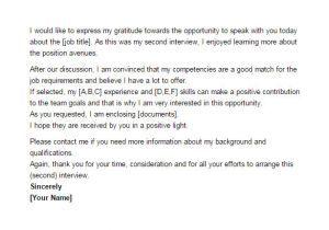 Second Interview Thank You Email Template Thank You Email after Second Interview 5 Free Sample