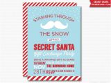 Secret Santa Email Template for Office Secret Santa Invitation Gift Exchange Party Printable Holiday