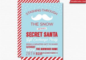 Secret Santa Email Template for Office Secret Santa Invitation Gift Exchange Party Printable Holiday