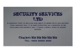 Security Business Card Templates Free Create Your Own Security Guard Business Cards Page2