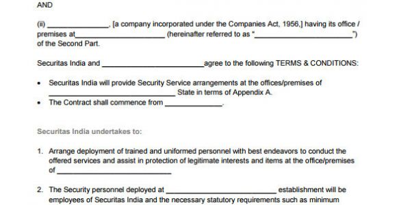 Security Company Contract Template 14 Security Contract Templates Word Pdf Apple Pages