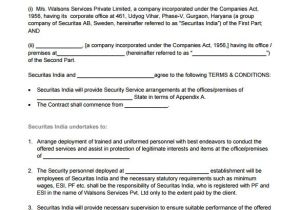 Security Contracts Templates 14 Security Contract Templates Word Pdf Apple Pages