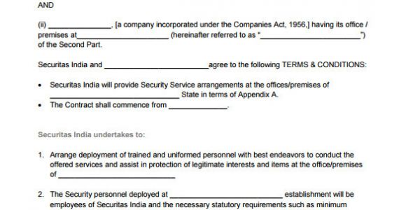 Security Contracts Templates 14 Security Contract Templates Word Pdf Apple Pages