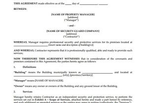 Security Contracts Templates Contract Agreement 9 Download Free Documents In Pdf Word