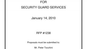 Security Guard Proposal Template Gallery Of Security Guard Contract Proposal