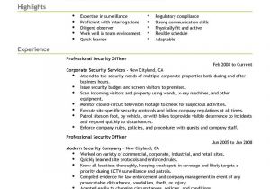 Security Guard Resume Sample Best Security Guard Resume Sample 2019 Resume Samples 2019