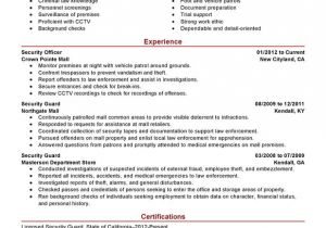 Security Guard Resume Sample Security Guard Resume Examples Created by Pros