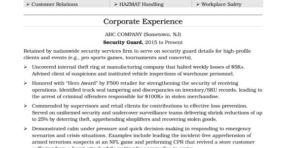 Security Guard Resume Sample Security Guard Resume Sample Monster Com