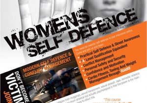 Self Defense Flyer Template Womens Self Defence Course Poster Design Www Flyer