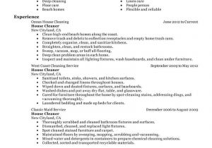 Self Employed Cleaner Contract Template Best Residential House Cleaner Resume Example Livecareer