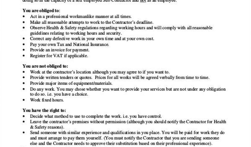 Self Employed Contract Template Uk Sample Contract Agreement 34 Examples In Word Pdf 2305