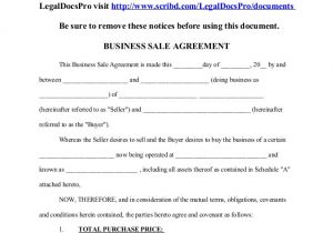 Selling A Small Business Contract Template Sample Business Sale Agreement