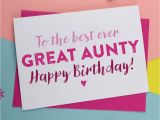 Send Greeting Card New Zealand Best Ever Great Aunt Great Auntie Birthday Card