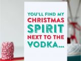 Send Greeting Card New Zealand Christmas Spirit Vodka Funny Greeting Card