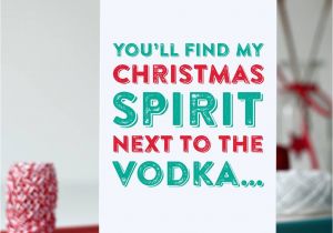 Send Greeting Card New Zealand Christmas Spirit Vodka Funny Greeting Card