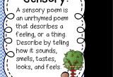Sensory Poem Template First Grade Wow Poetry Unit Updated