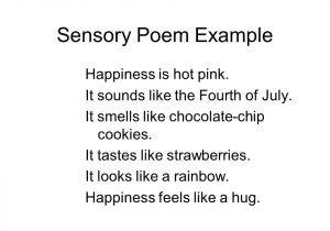 Sensory Poem Template Types Of Poems Ppt Video Online Download