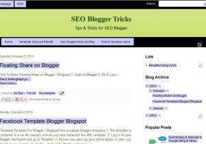 Seo Friendly HTML Template Template Blog Seo Friendly Blogspot Seo Blogger Tricks