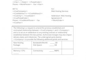 Server Hosting Contract Template Web Hosting Change Addendum 3 Easy Steps