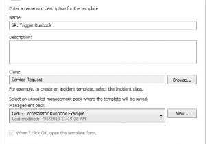 Server Runbook Template Triggering orchestrator Runbook From Service Manager