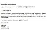 Service Appointment Confirmation Email Templates 10 Confirmation Email Samples Pdf Word Psd