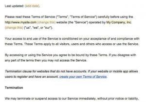 Service Contract Terms and Conditions Template Sample Terms Of Service Template Termsfeed