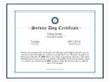 Service Dog Certificate Template Service Dog Certificate Template Best Templates Ideas