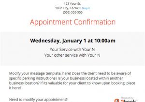 Service Reminder Email Template Sending Automated Appointment Emails to Clients Massagebook