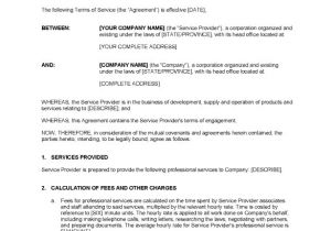 Services Agreement Contract Template Service Contract Templates 14 Free Word Pdf Documents