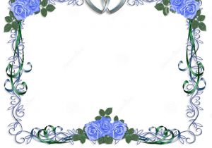 Shadi Card Border Clip Art Wedding Invitation Blue Roses Border Stock Image Image