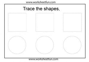 Shape Tracing Templates Shape Tracing 1 Worksheet Free Printable Worksheets