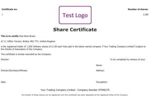 Shareholder Certificate Template Free Share Certificate Template Create Perfect Share