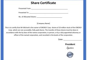 Shareholding Certificate Template ordinary Share Certificate Template